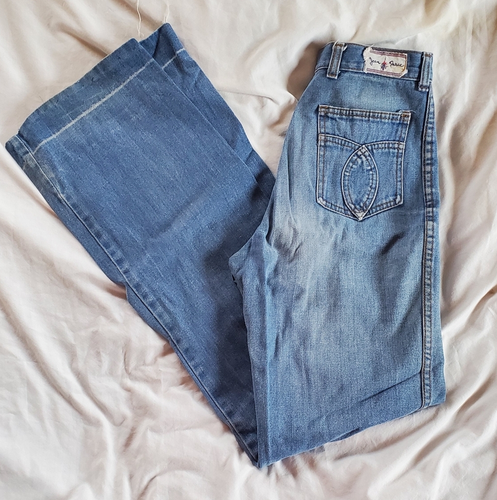 Jean de Paree Vtg 1970s Flare Leg/Bootcut Jeans, Sz 9/10 (Actual W26" x L31")